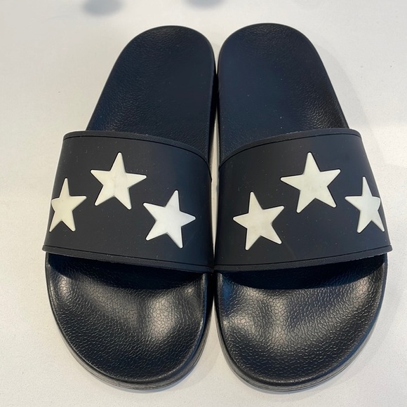 ⭐️Givenchy Men’s Black “Star” Slides—Worn Once—Like New Condition—Size 45 - Picture 1 of 8